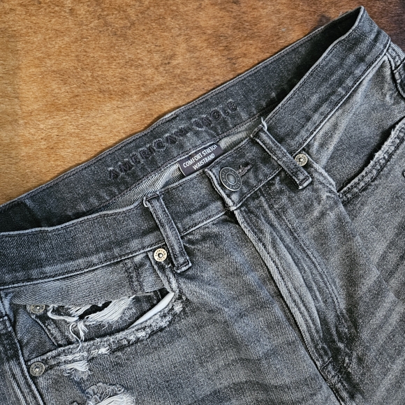 American Eagle 90's Boyfriend Maurices Cheeky Taper Ankle 8 Petite Short Denim - Picture 4 of 5